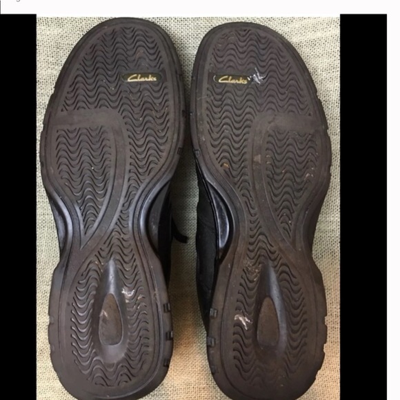 CLARKS Oxford Black Leather Bicycle Toe Size 12 - Picture 7 of 8